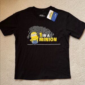 NWT! Minions Black Kids’ T-Shirt - “1 in a Minion” Design